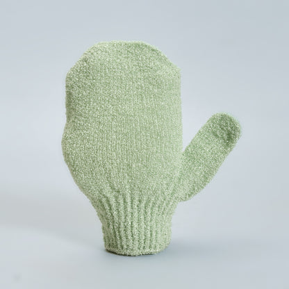 Mumuso Exfoliating Scrubbing Bath Gloves - Green/ 1 pair