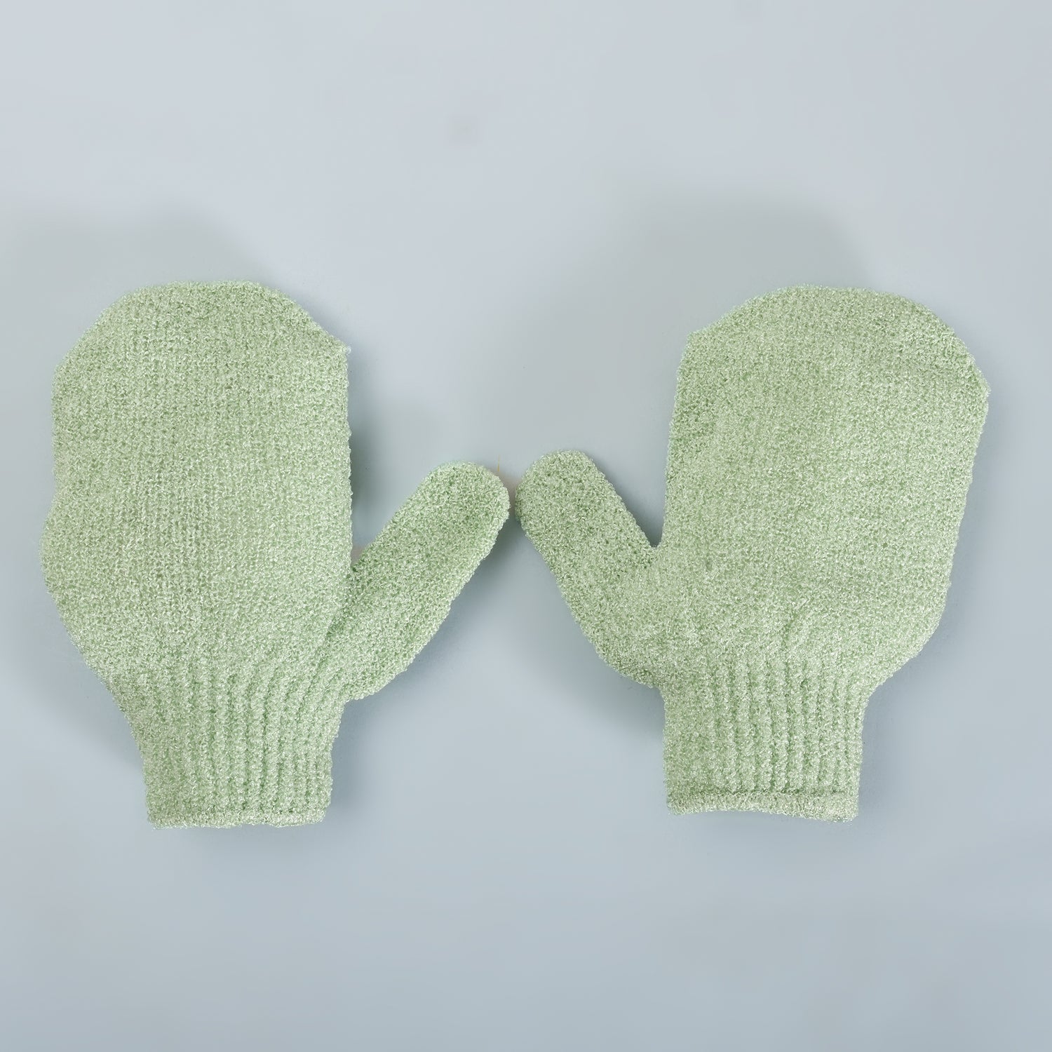 Mumuso Exfoliating Scrubbing Bath Gloves - Green/ 1 pair
