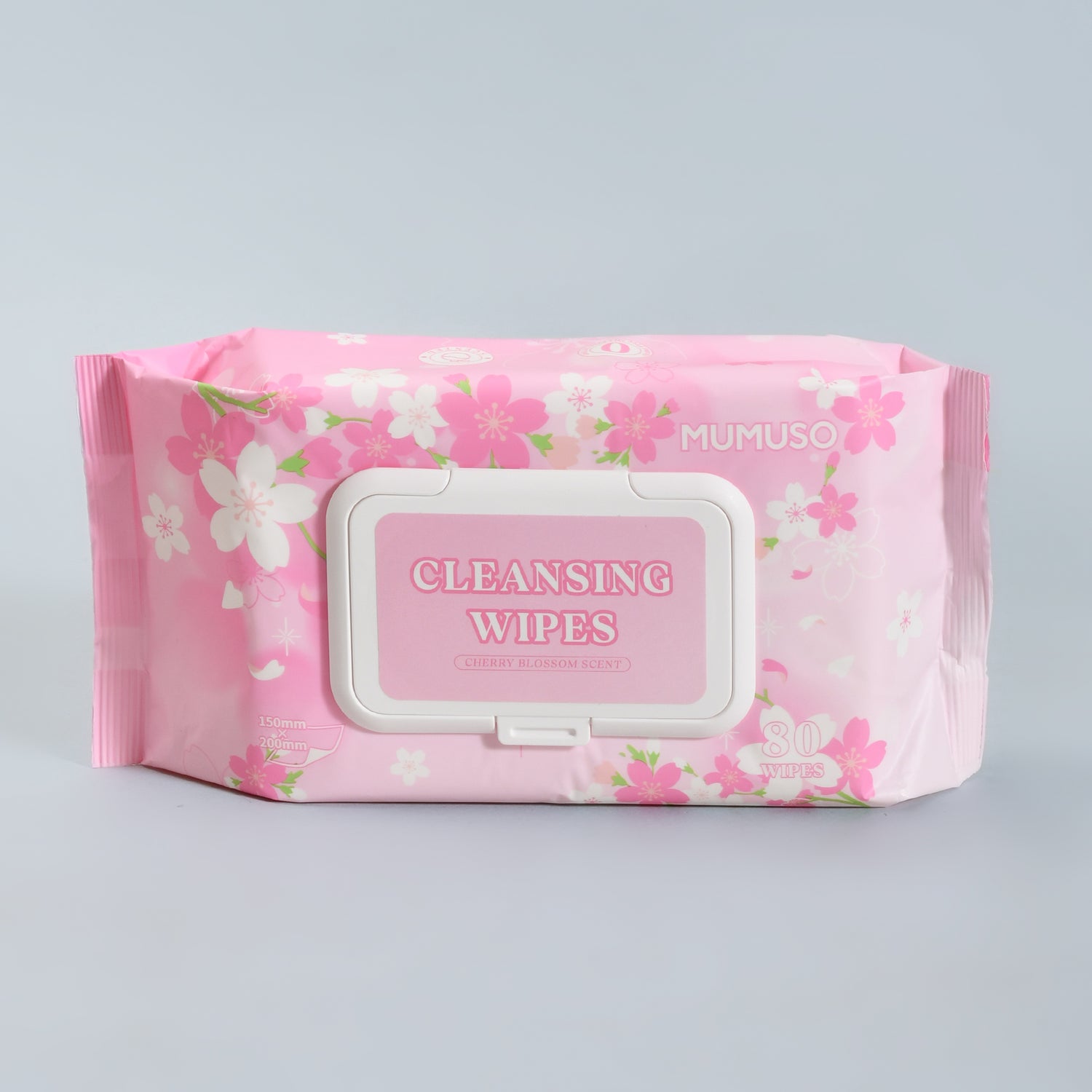 MUMUSO Cherry Blossom Fragrance Cleansing Wipes – 80 Sheets