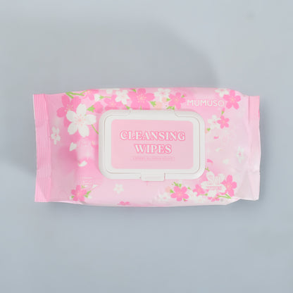 MUMUSO Cherry Blossom Fragrance Cleansing Wipes – 80 Sheets