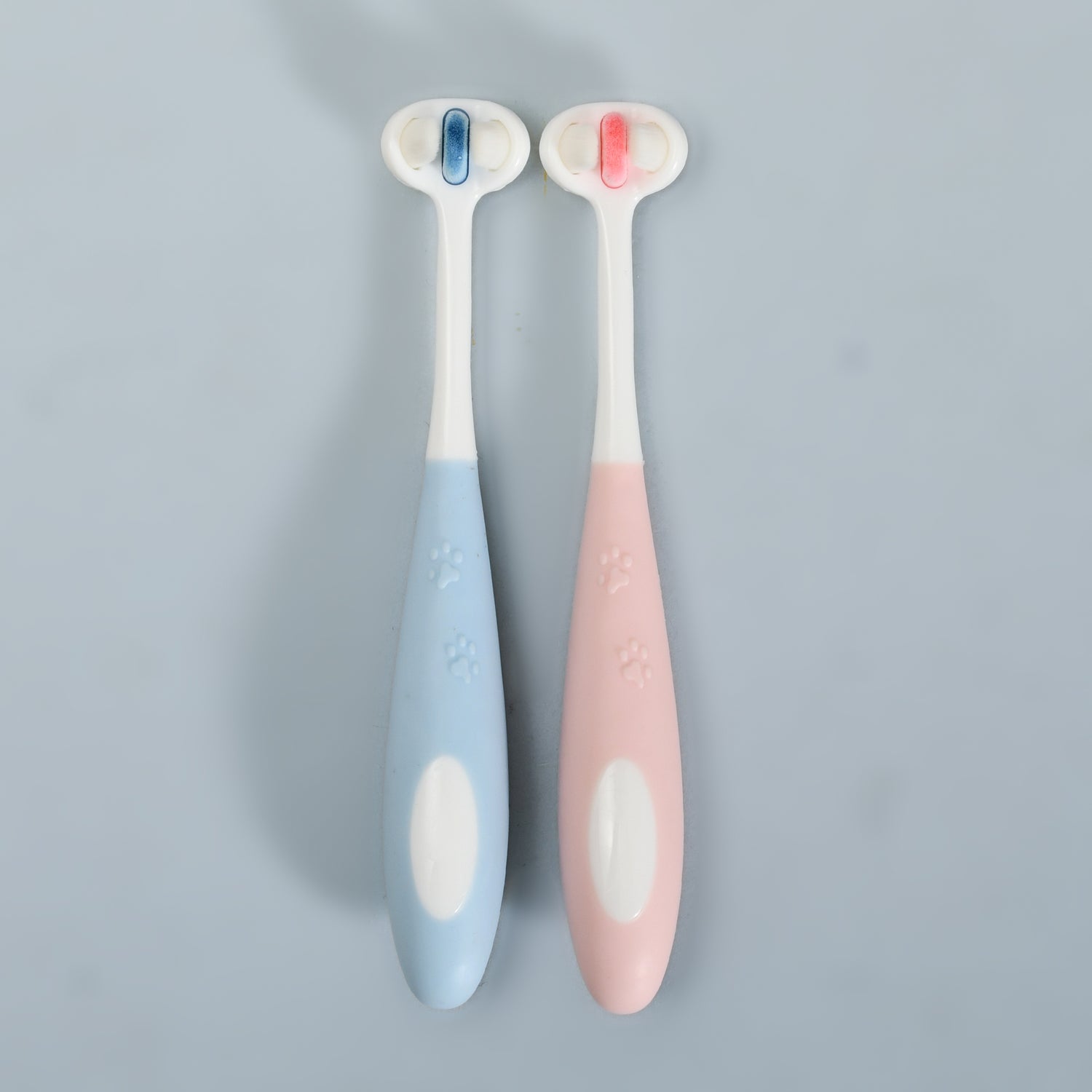Three-Sided Gum Protection Toothbrush for Kids- Blue/Pink