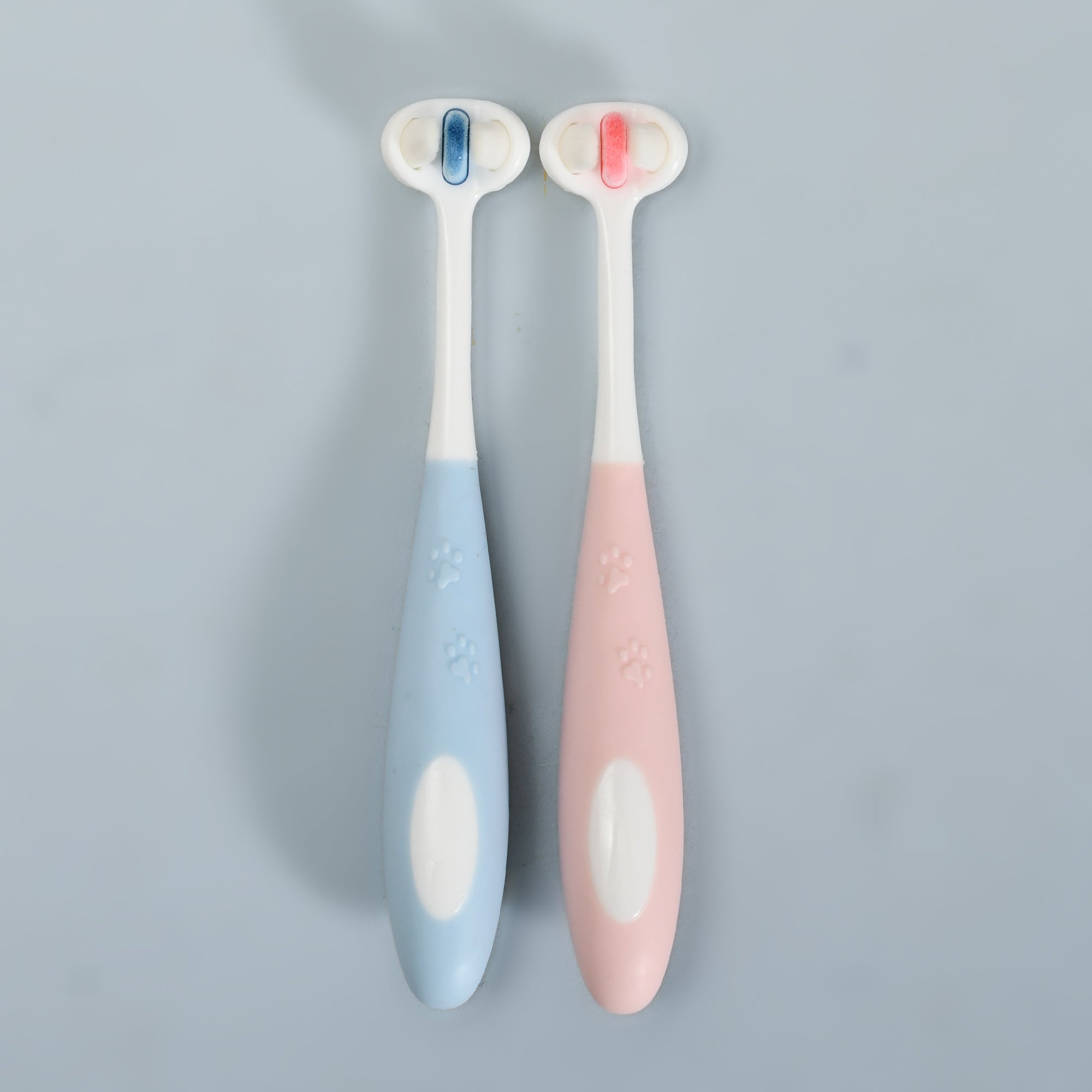 Three-Sided Gum Protection Toothbrush for Kids- Blue/Pink