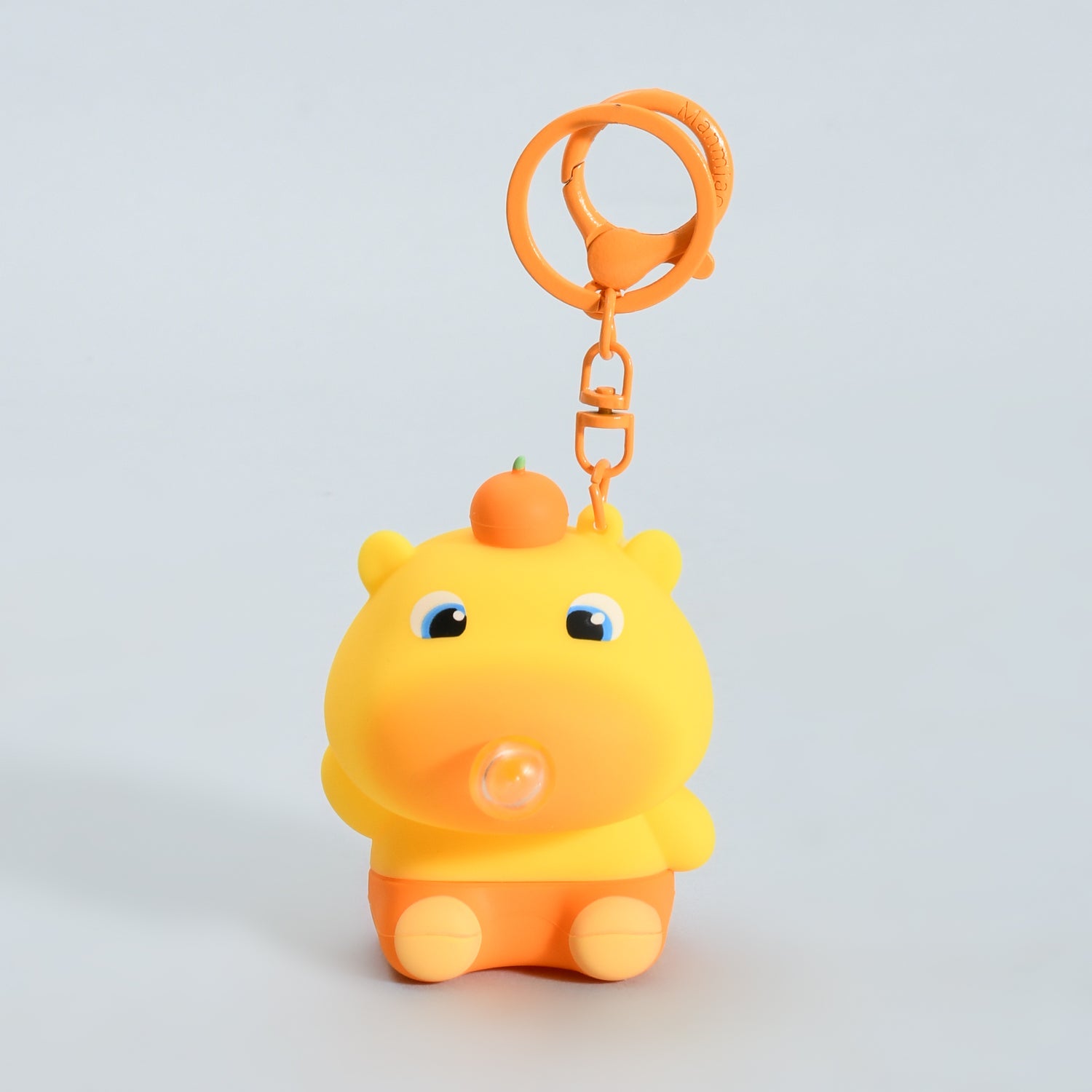 Capybara Bubble Blowing Lulu Keychain- Yellow and Orange