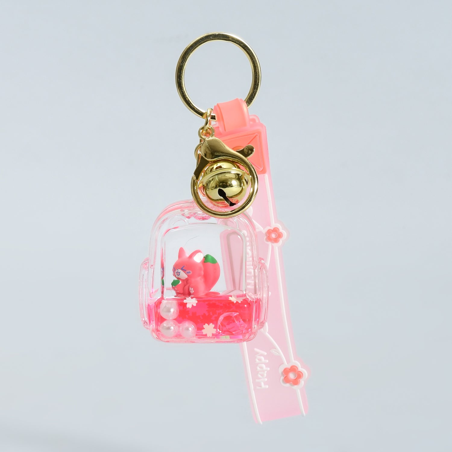 Mumuso Floating Fox Keychain- Pink