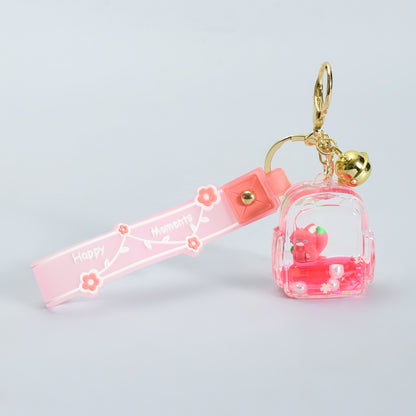 Mumuso Floating Fox Keychain- Pink