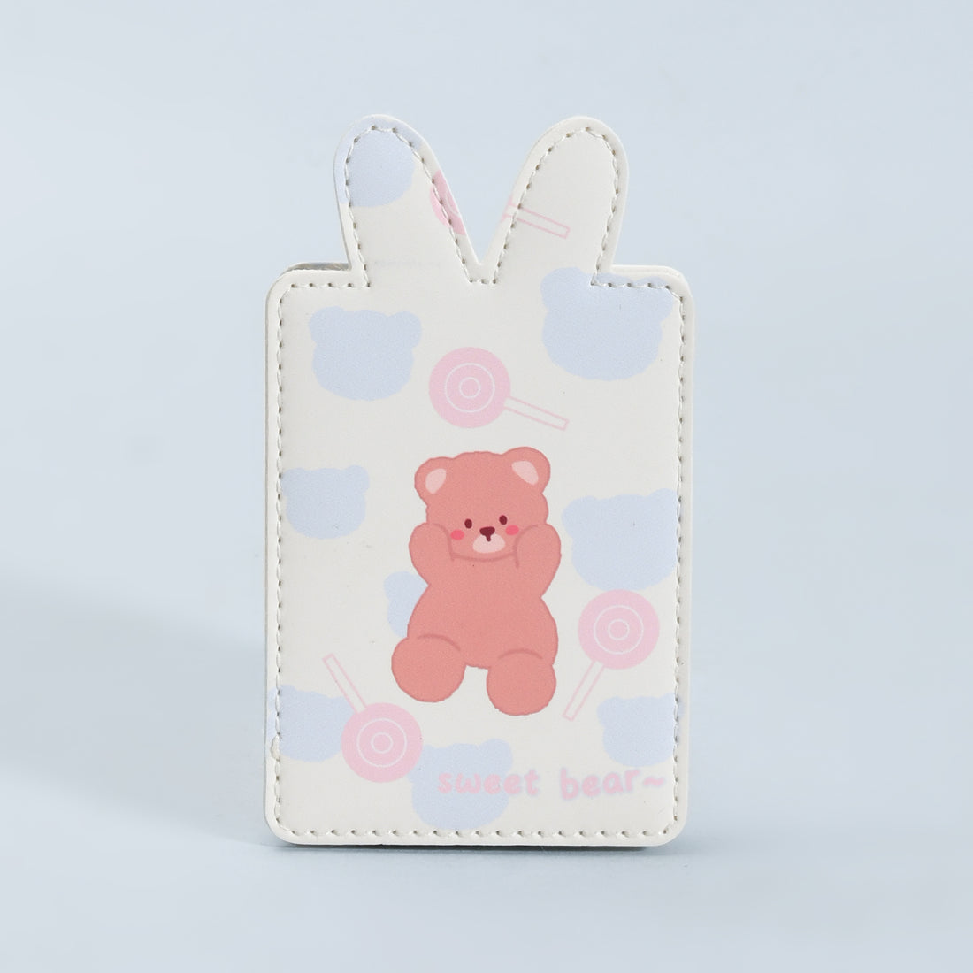 Mumuso Sweet Bear Folding Makeup Mirror- Beige