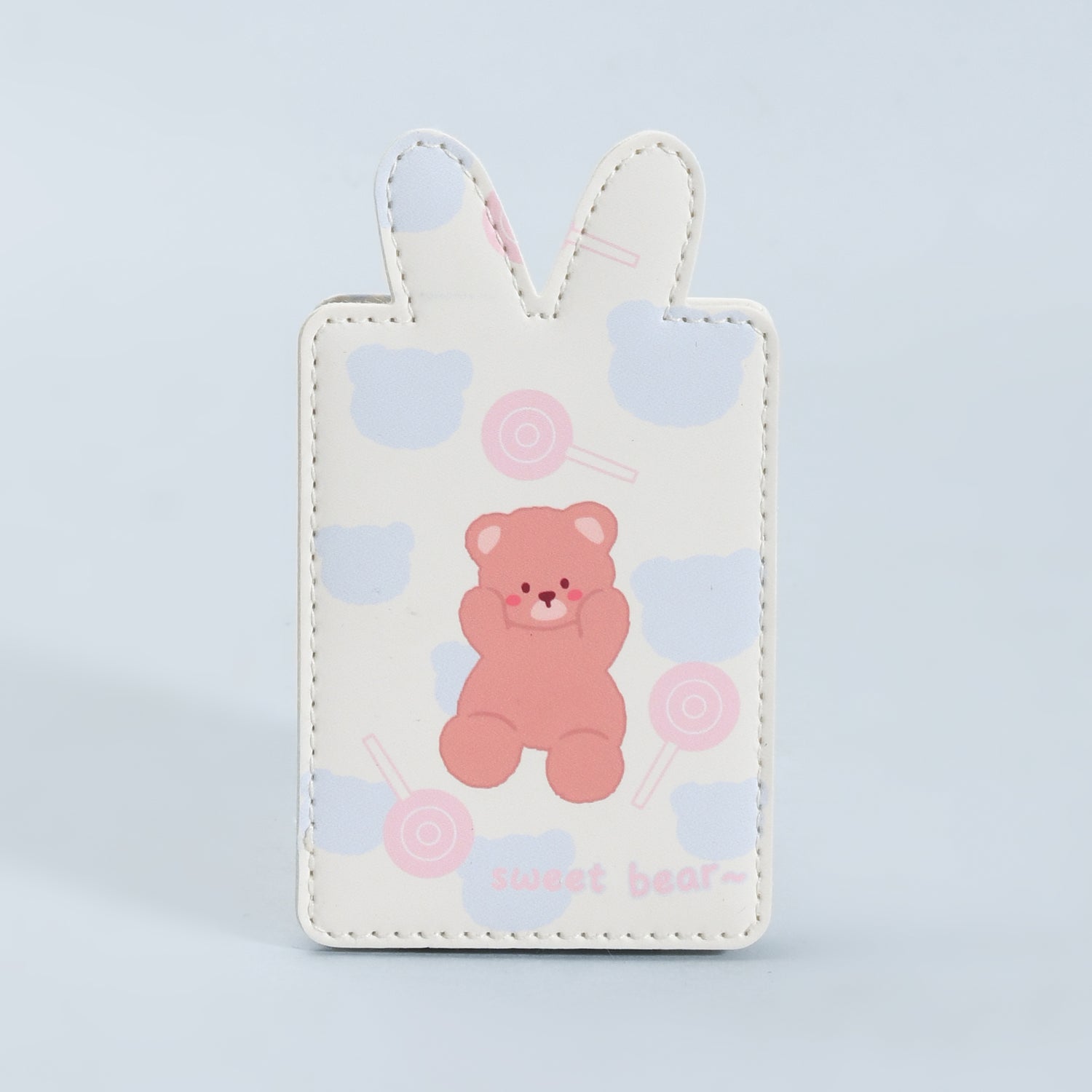 Mumuso Sweet Bear Folding Makeup Mirror- Beige