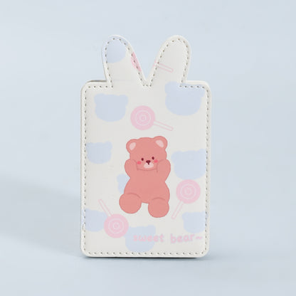 Mumuso Sweet Bear Folding Makeup Mirror- Beige