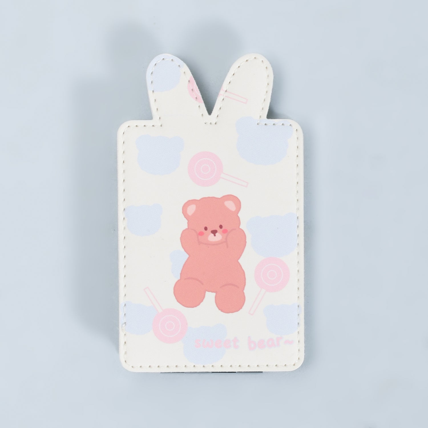 Mumuso Sweet Bear Folding Makeup Mirror- Beige