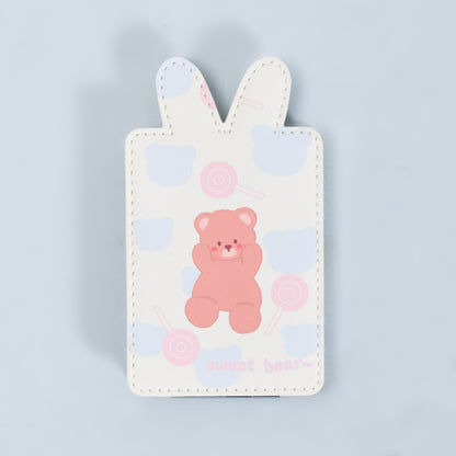 Mumuso Sweet Bear Folding Makeup Mirror- Beige
