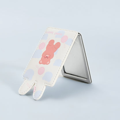 Mumuso Sweet Bear Folding Makeup Mirror- Beige