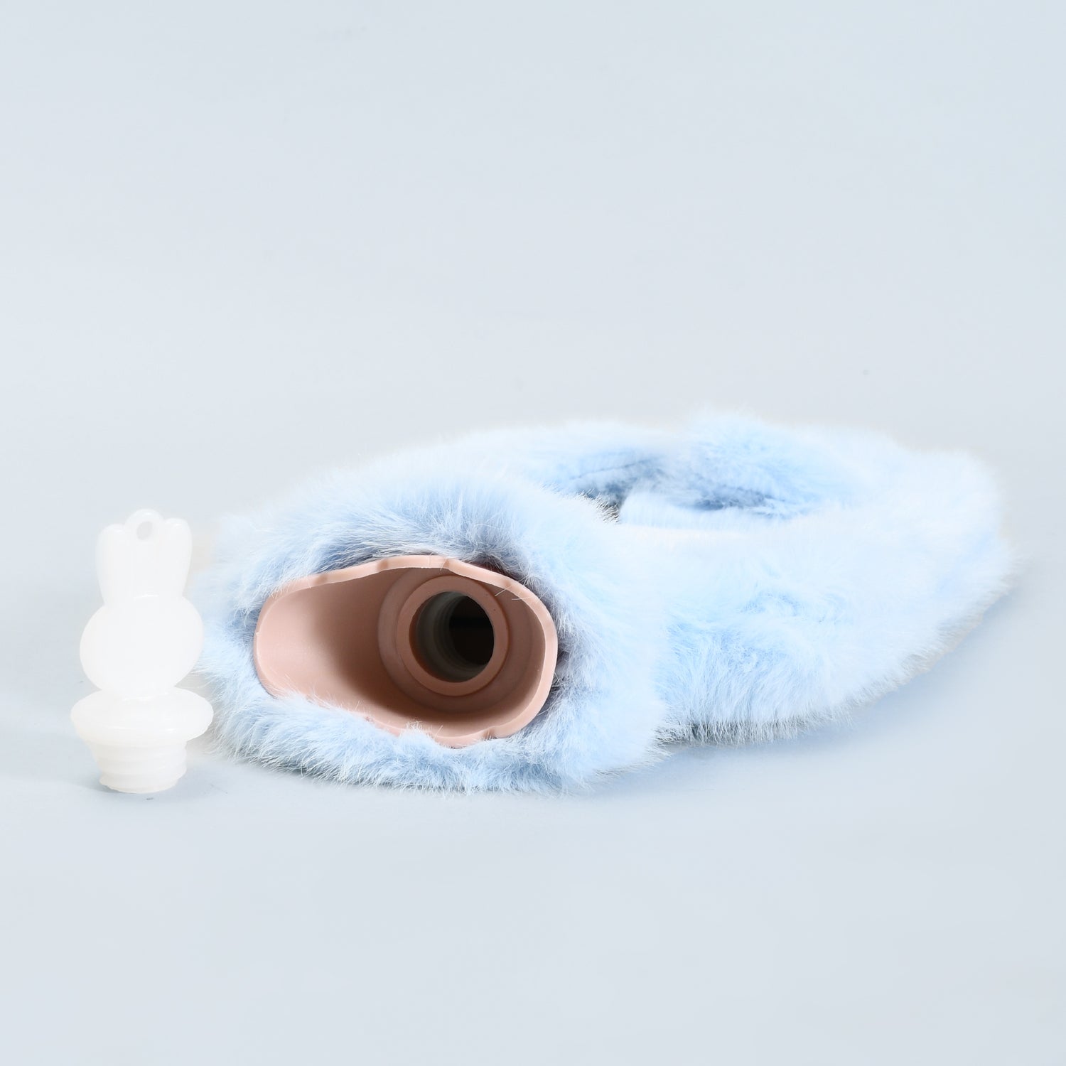 Ultra Cute Penguin Hot Water Bottle Bag with Plush Cover — Blue/1000ml