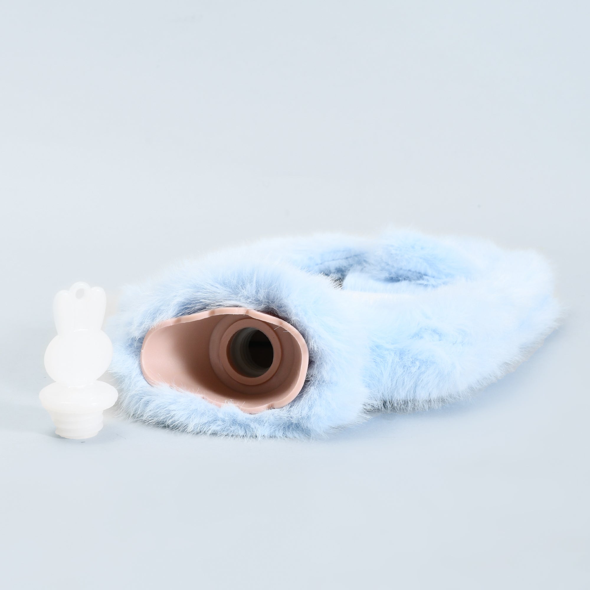 Ultra Cute Penguin Hot Water Bottle Bag with Plush Cover — Blue/1000ml