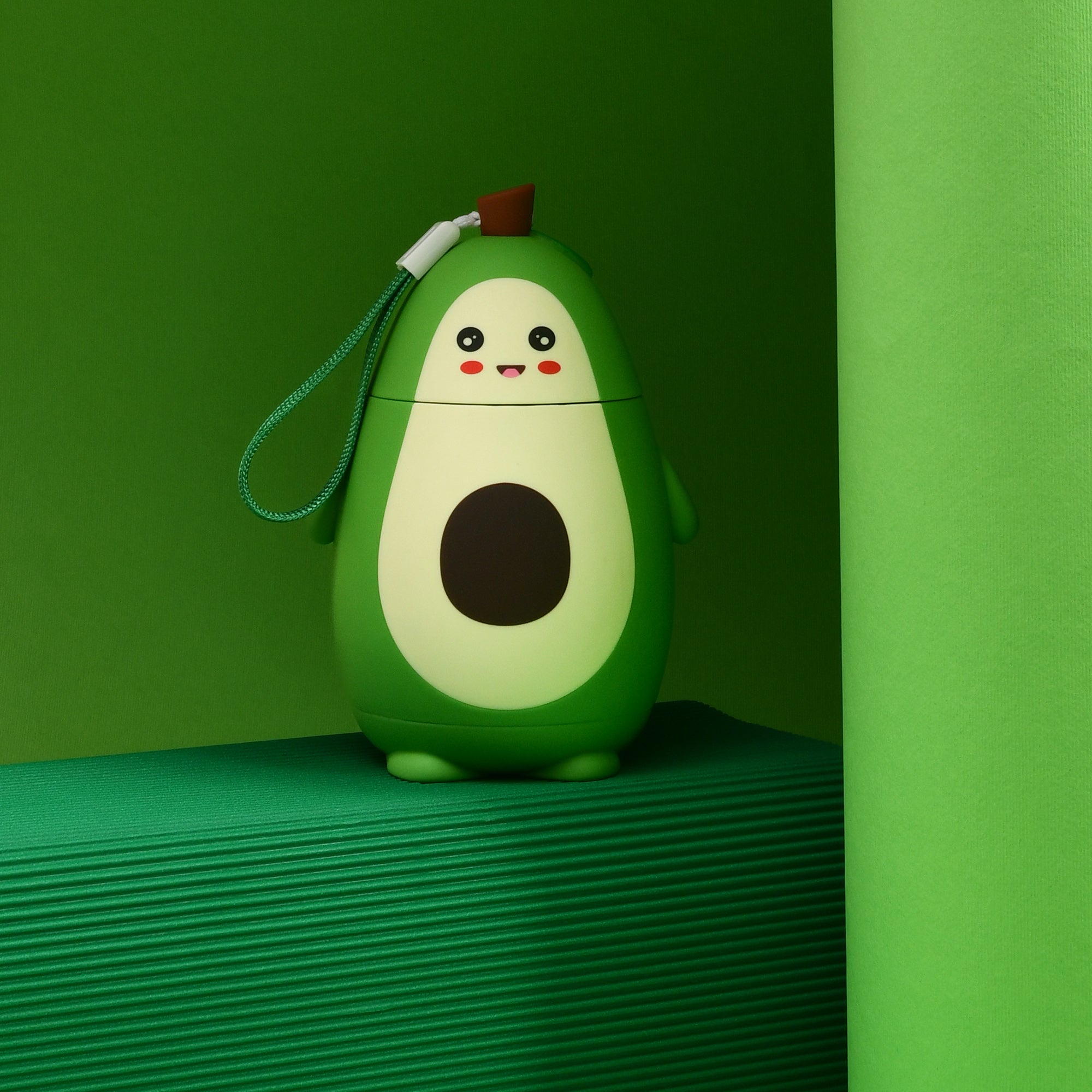 Adorable Avocado-Shaped Green Glass Water Bottle-280mL