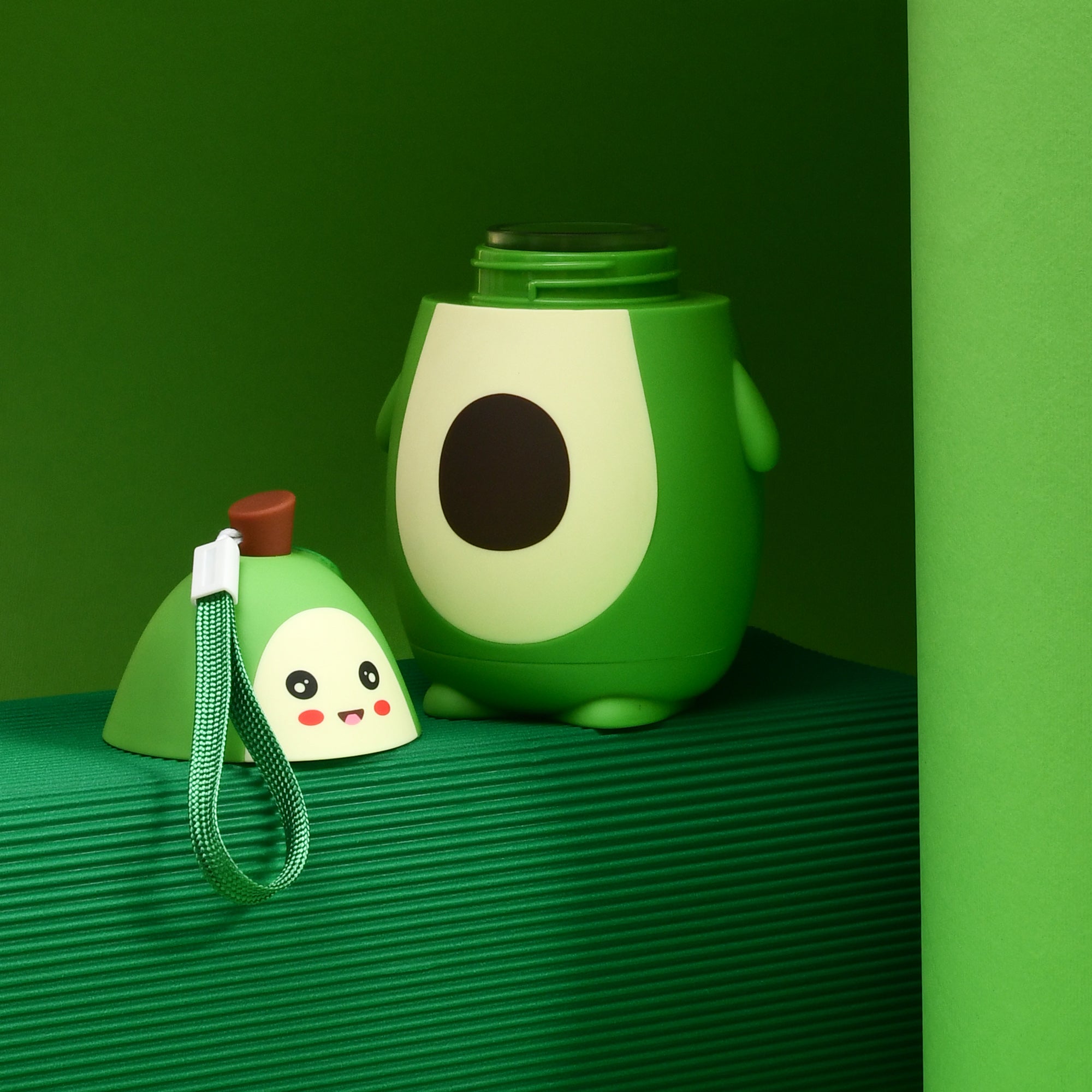 Adorable Avocado-Shaped Green Glass Water Bottle-280mL