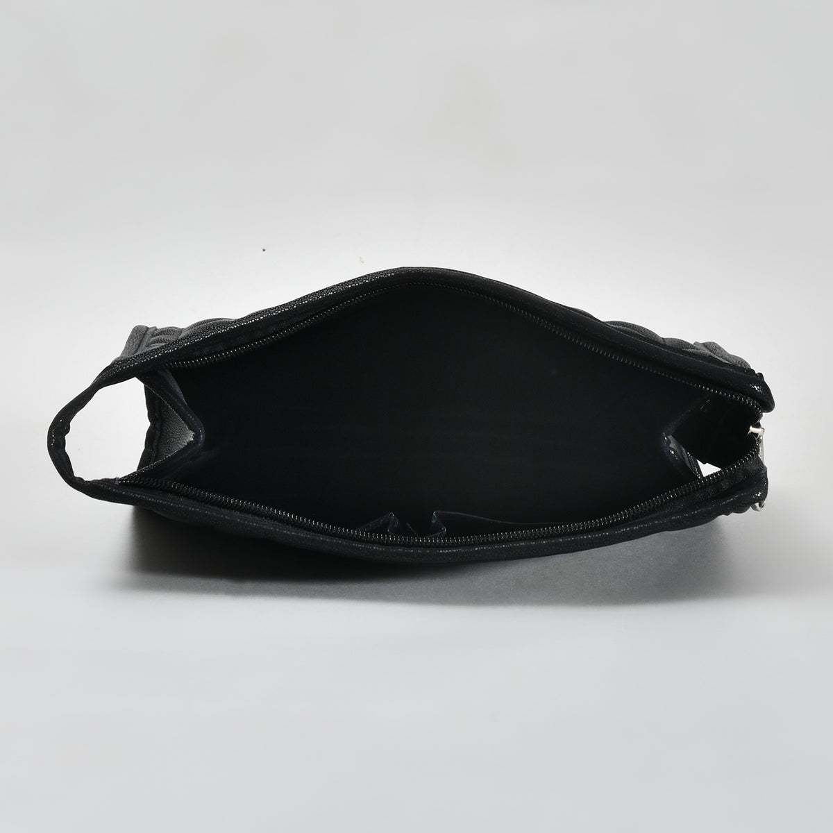 Mumuso Herringbone Trapezoid Cosmetic Bag: Pink| Black
