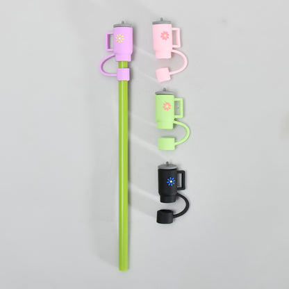 Colourful Straw Toppers - Tumbler Shaped (Pack of 4)/ Assorted