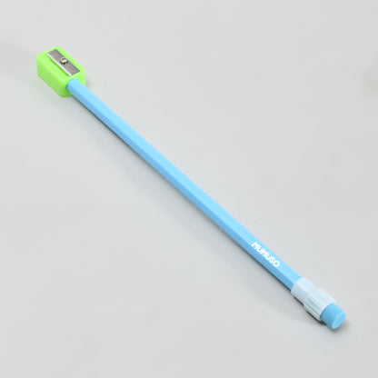 Multicoloured HB Pencil &amp; Green Sharpener Set - Pack of 10