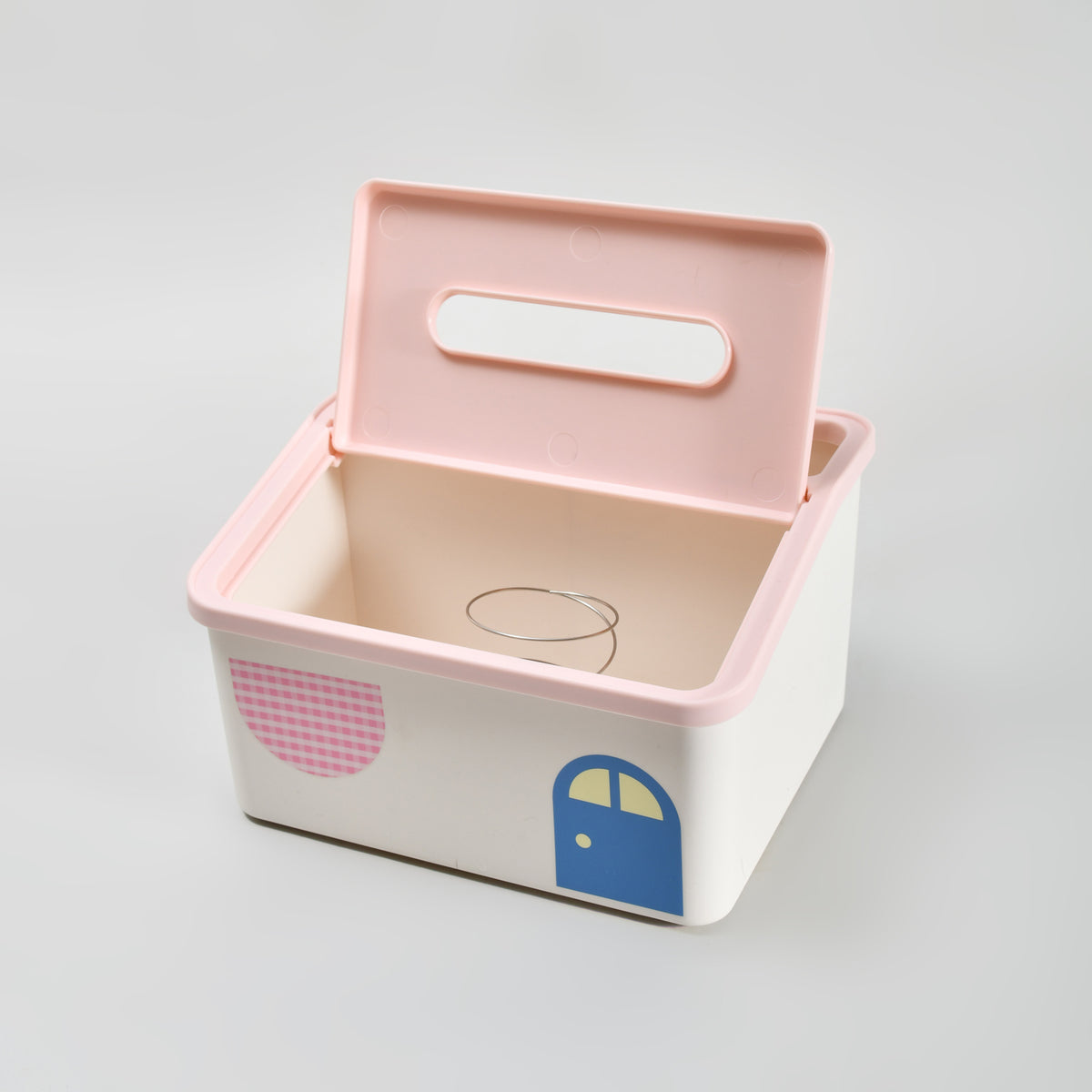 Mumuso  Ultra Cute Little House Multifunctional Tissue Box- Pink &amp; Blue