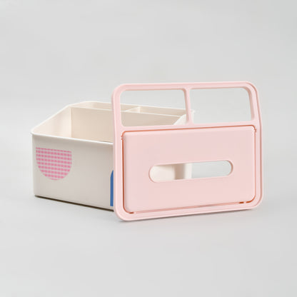 Mumuso  Ultra Cute Little House Multifunctional Tissue Box- Pink &amp; Blue