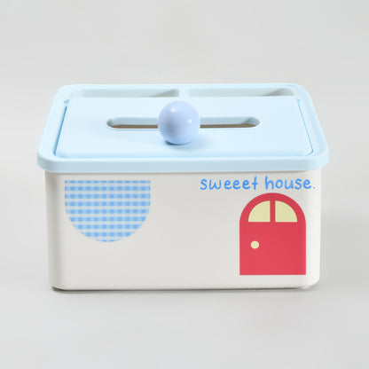 Mumuso  Ultra Cute Little House Multifunctional Tissue Box- Pink &amp; Blue