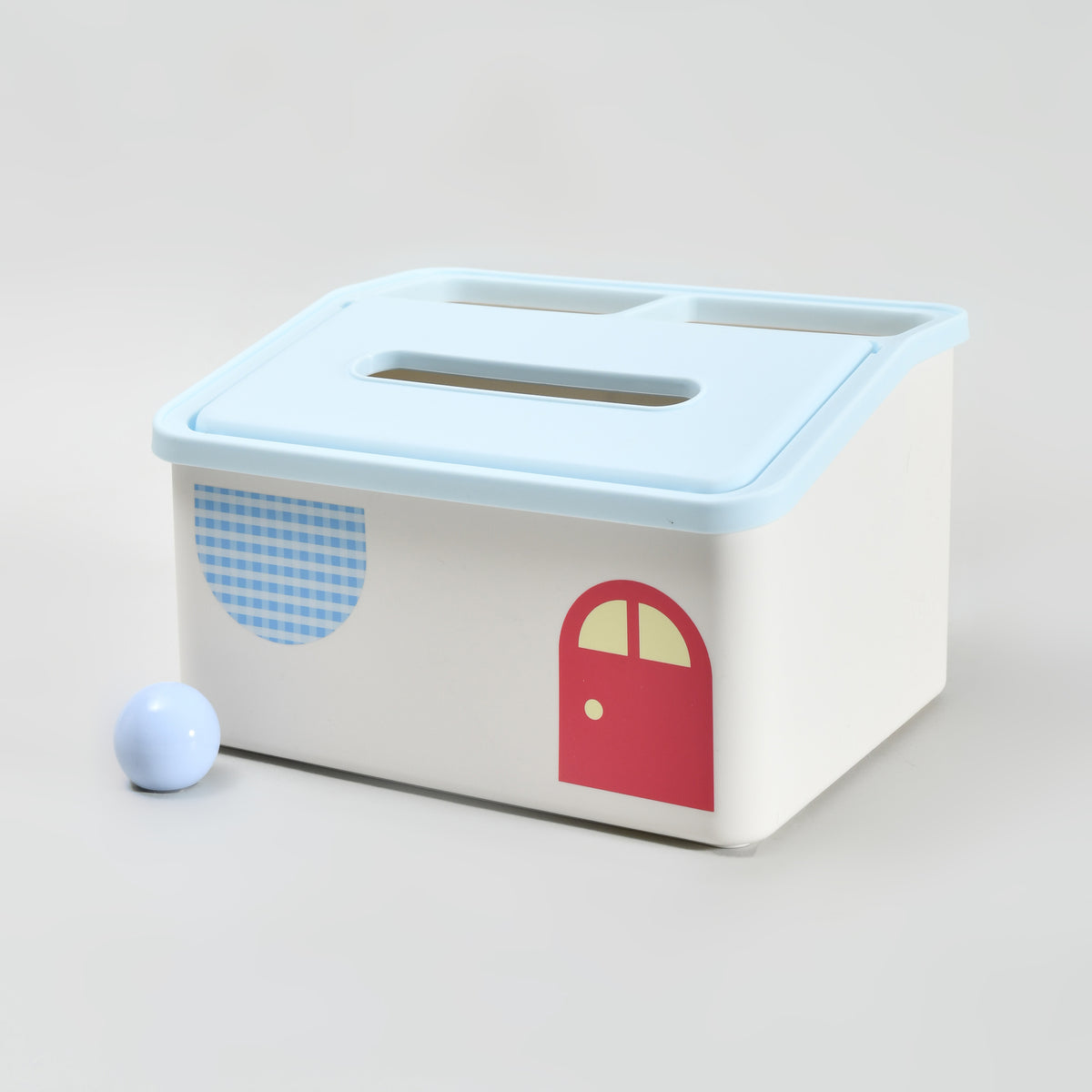 Mumuso  Ultra Cute Little House Multifunctional Tissue Box- Pink &amp; Blue