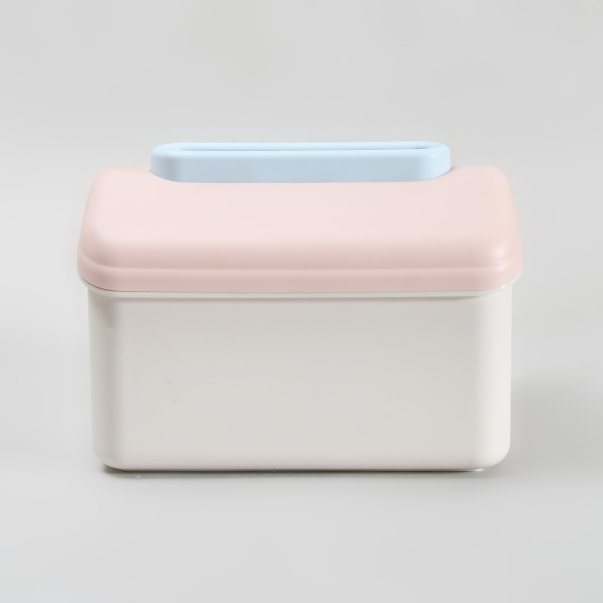 Macaron Series Little House Tissue Box with Wall Mount Sticker-  Pink &amp; Blue
