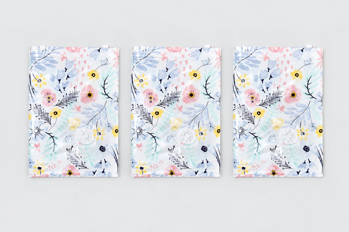 Self-Sealing Vacuum Storage Bag - Floral - Mumuso India
