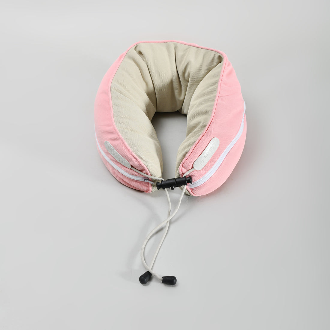 Micro-Bead U-Shaped Neck Pillow with Splicing Beads - Pink