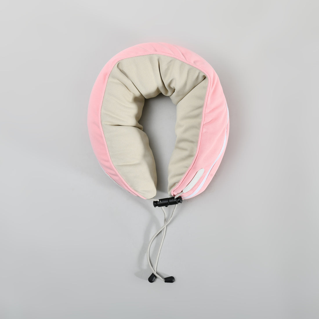 Micro-Bead U-Shaped Neck Pillow with Splicing Beads - Pink