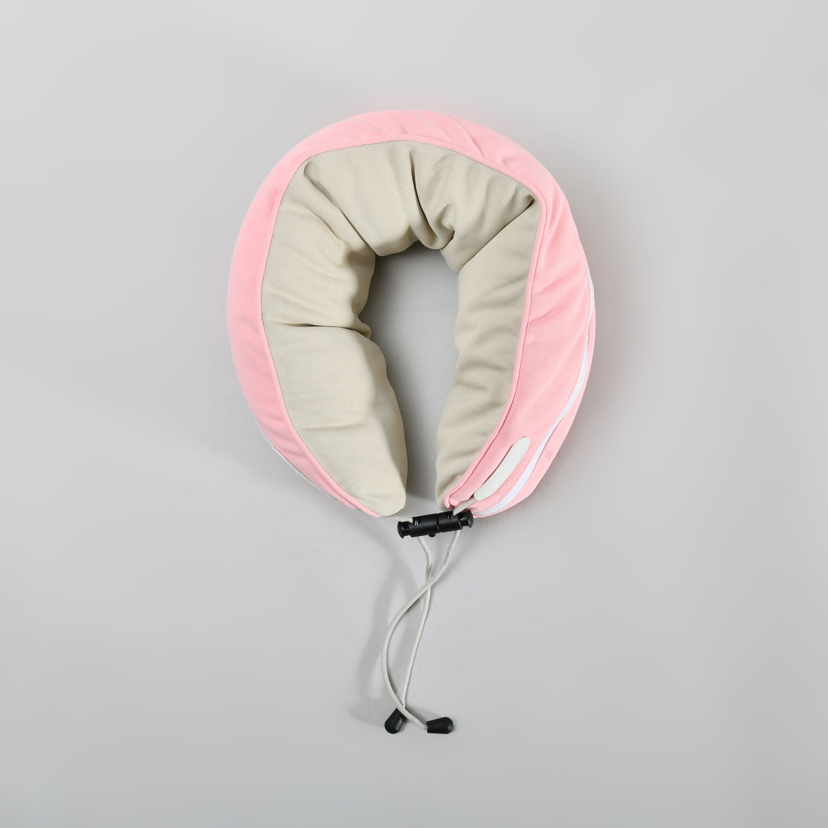Micro-Bead U-Shaped Neck Pillow with Splicing Beads - Pink