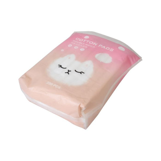 Mumuso Family Double-Sided Cotton Pads - 200 Pcs Mumuso