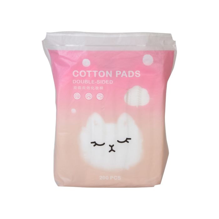 Mumuso Family Double-Sided Cotton Pads - 200 Pcs Mumuso