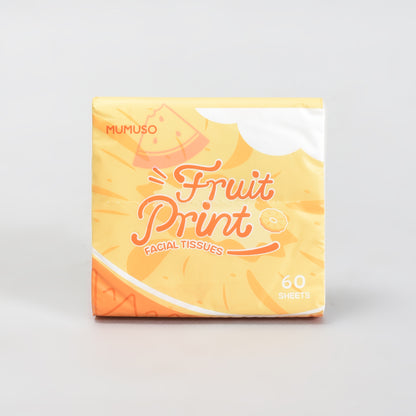 Fruit Print Facial Tissues- 60 Sheets