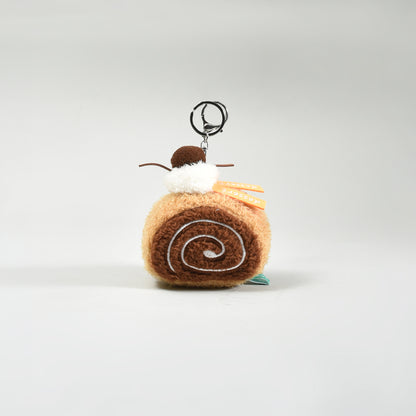 So Tasty Mumuso Swiss Roll Key Chain- Brown