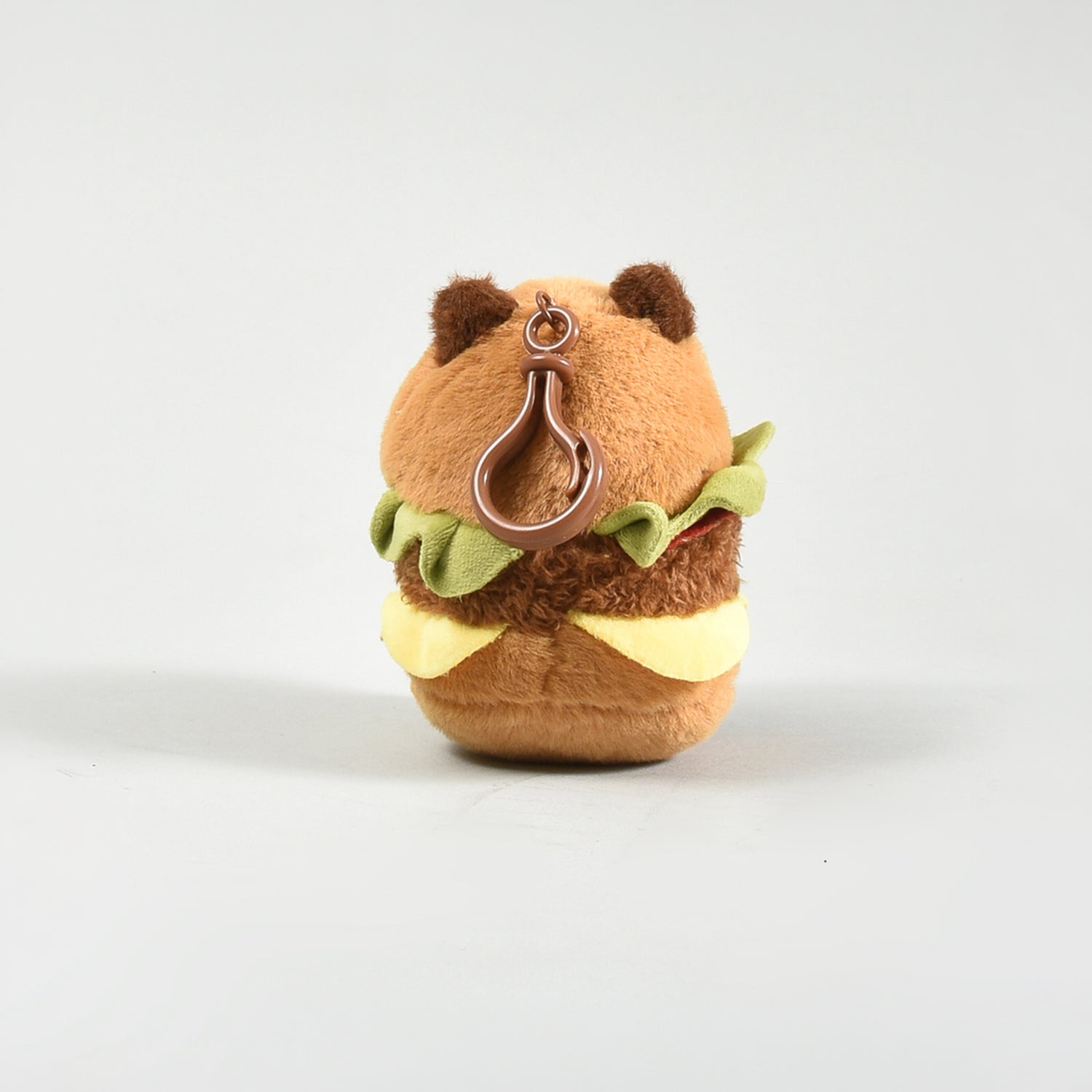 Cute Capybara Hamburger Plush Keychain