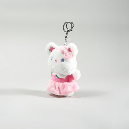 Mumuso Ballerina Bear Plush Keychain- Pink