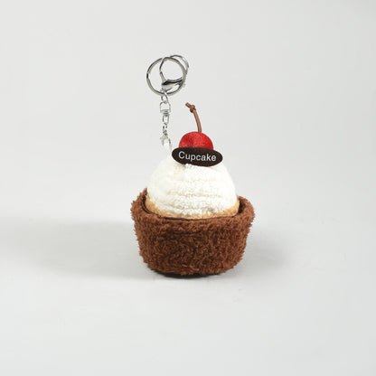 Velvety Cupcake Plush Keychain