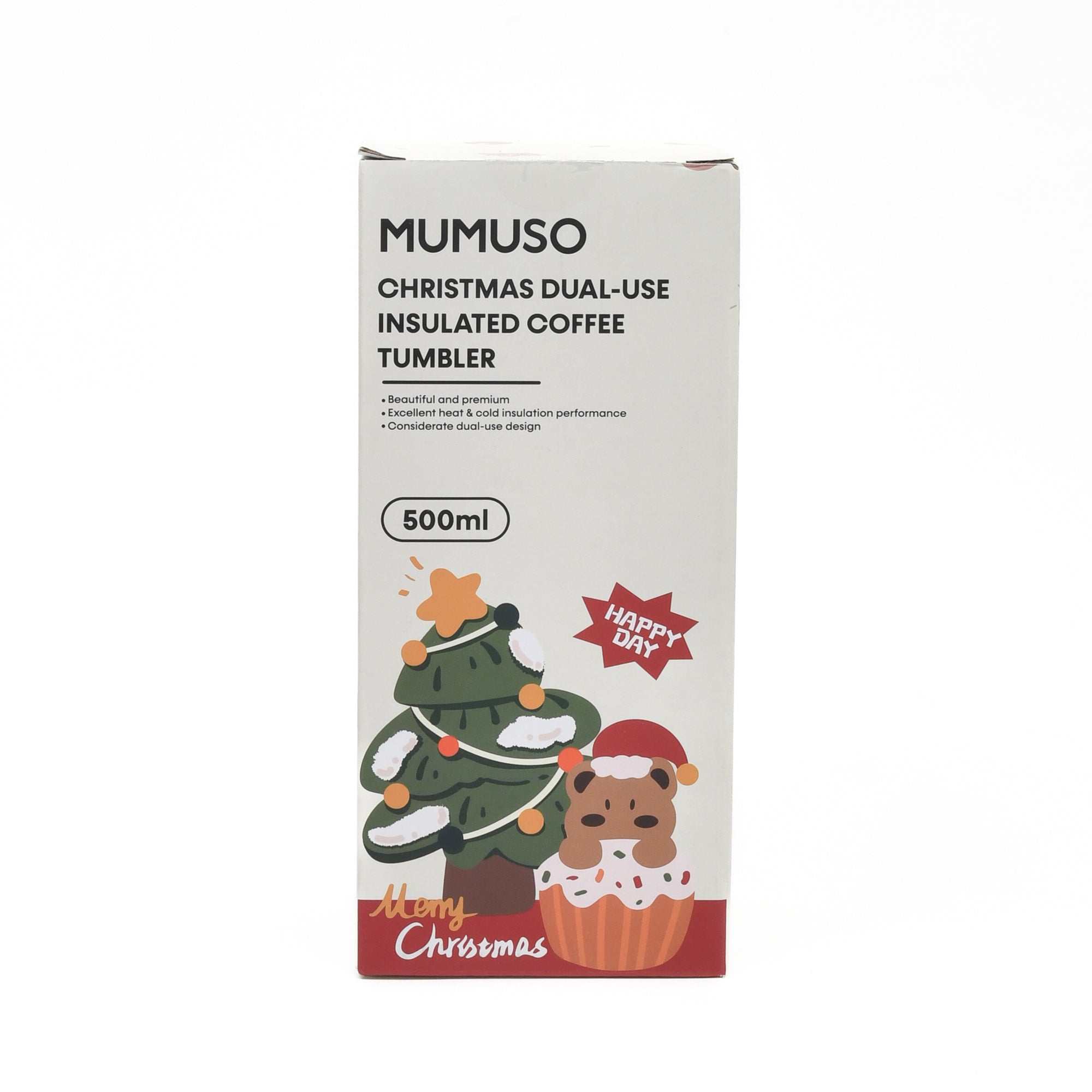 Christmas Dual-Use Insulated Coffee Tumbler (Santa Claus/500 mL)