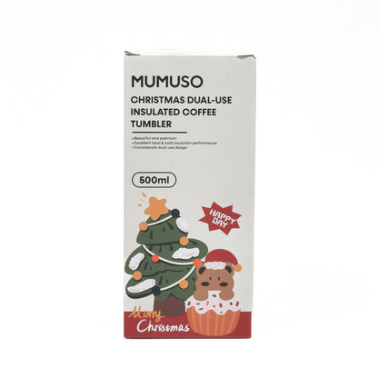 Christmas Dual-Use Insulated Coffee Tumbler (Santa Claus/500 mL)