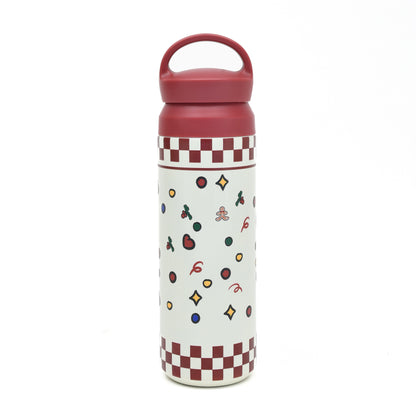 Mumuso Christmas Insulated Water Bottle with Handle (450 ml)