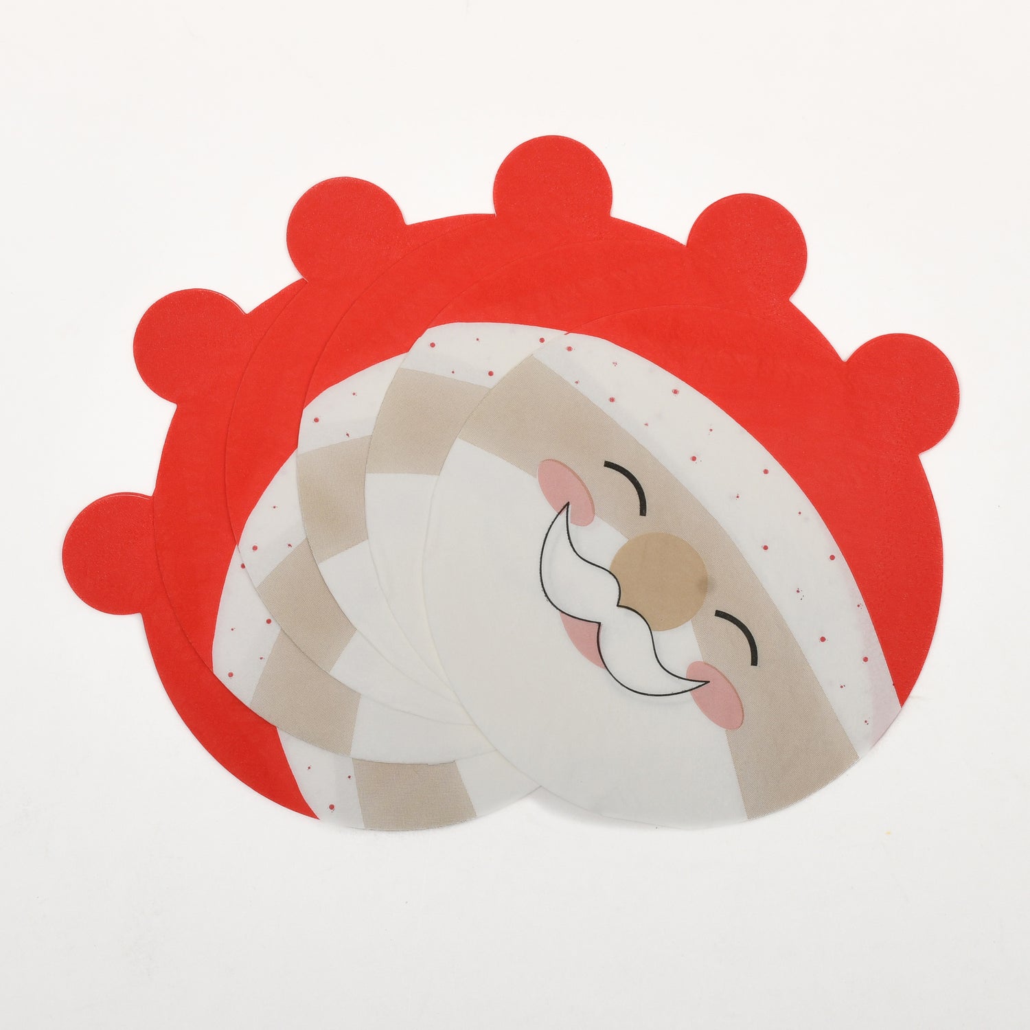 Santa Shaped Christmas Napkins- 20 sheets