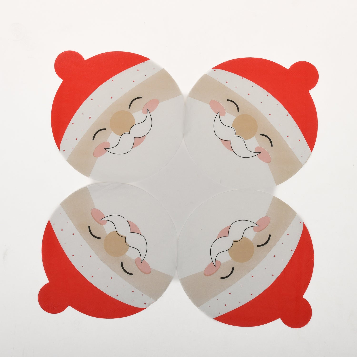 Santa Shaped Christmas Napkins- 20 sheets