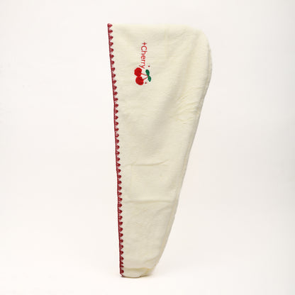 Water-Absorbent Coral Velvet Hair Drying Towel (Cherry)