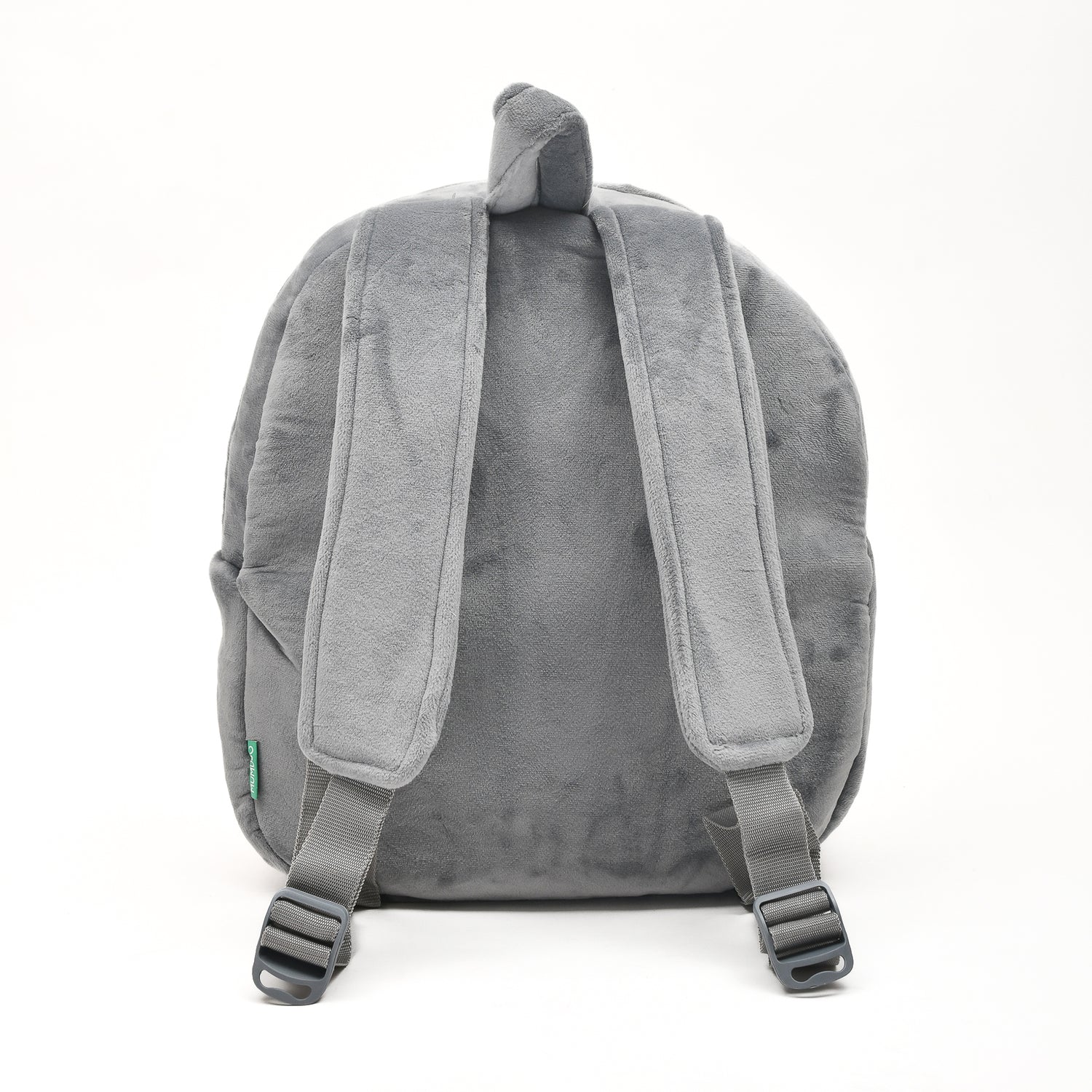 Mumuso Cute Cat Designed Plush Bag- Grey- 14in