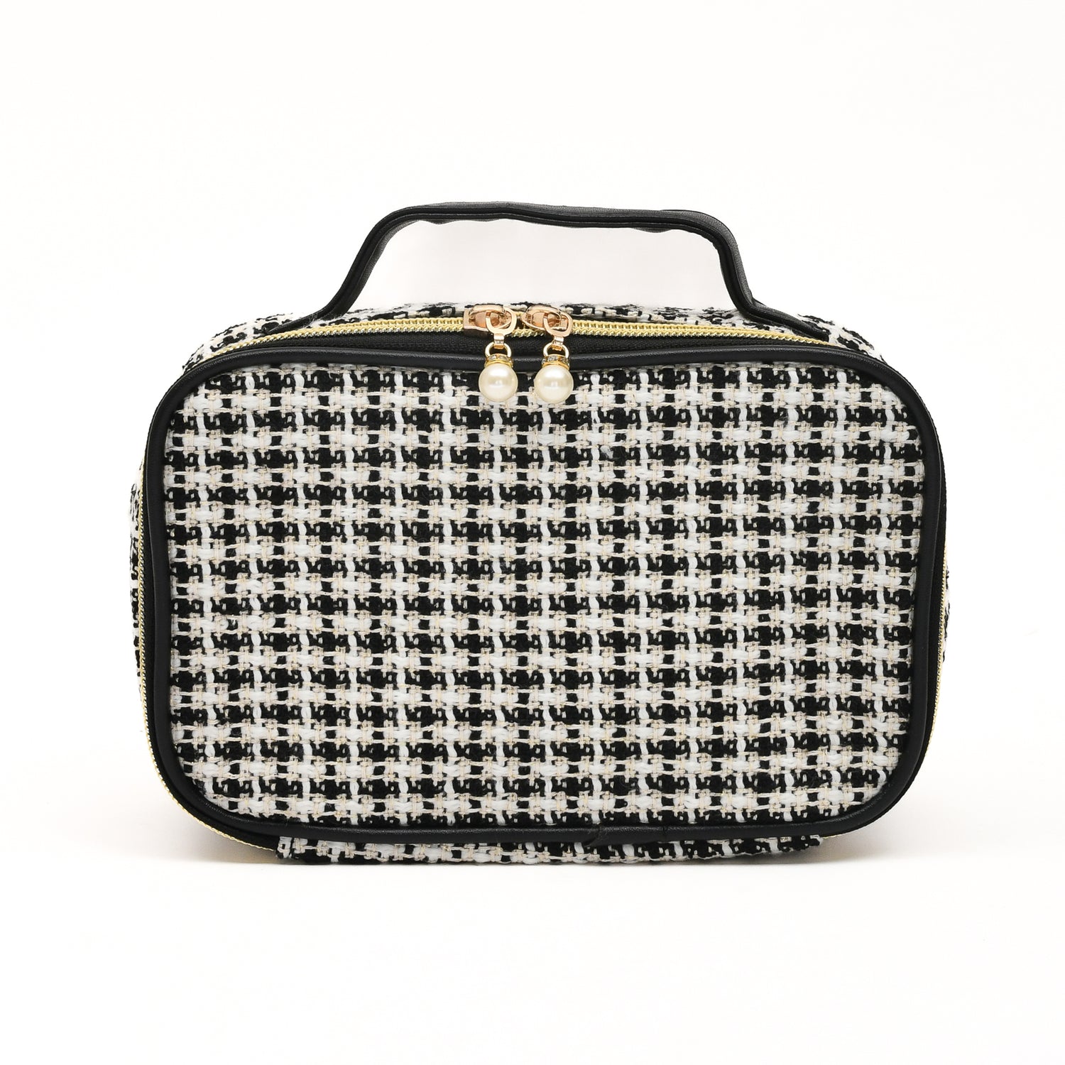 Mumuso Jacquard Weave Portable Cosmetic Bag – Black
