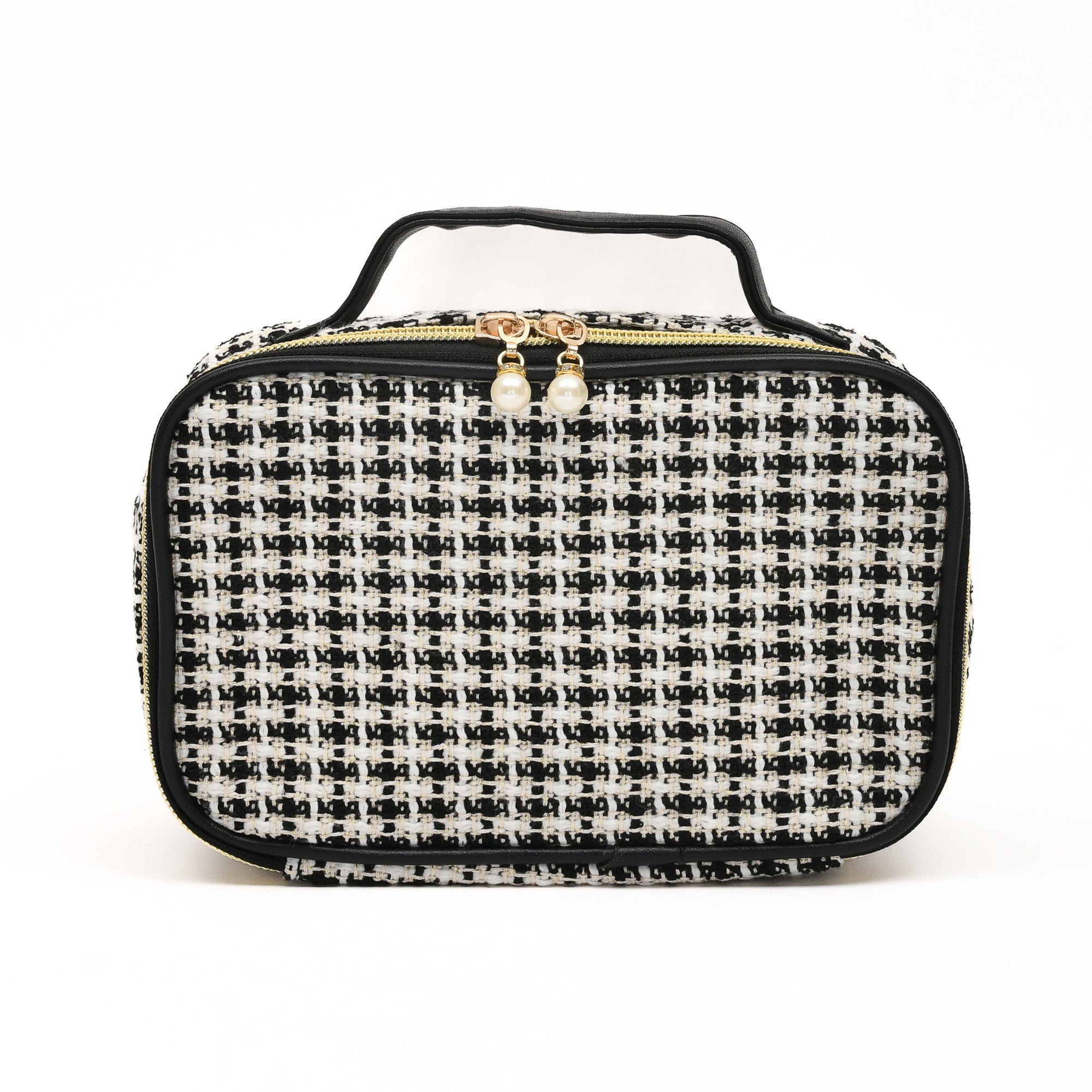 Mumuso Jacquard Weave Portable Cosmetic Bag – Black