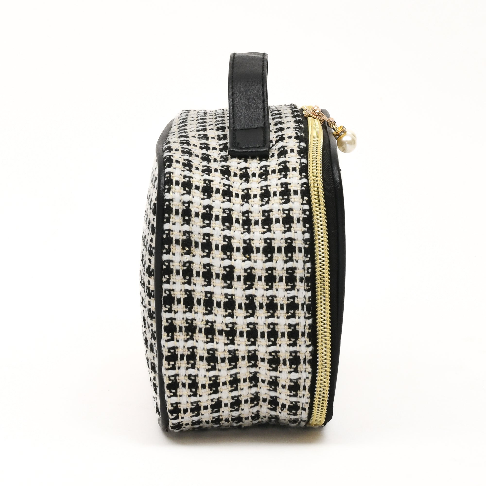 Mumuso Jacquard Weave Portable Cosmetic Bag – Black