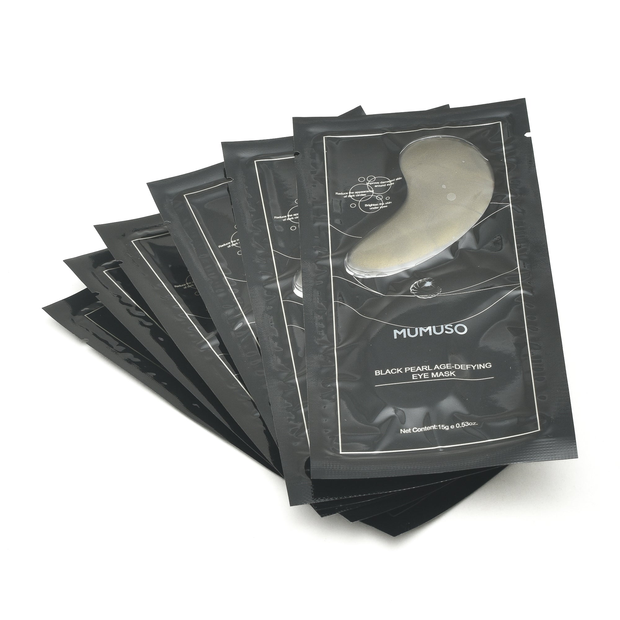 Black Pearl Gel Treatment Eye Mask  - Set of 6