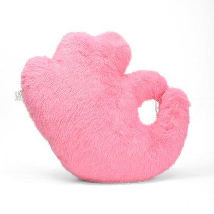 OK  Sign- Shaped Plush Pillow- Pink/ Blue